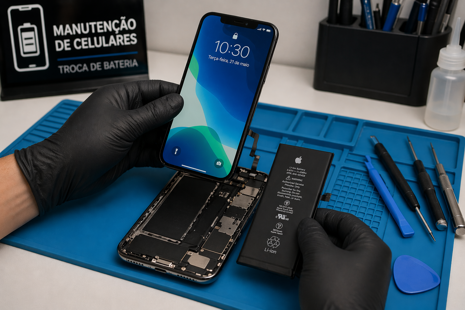 Troca de Bateria para Smartphones